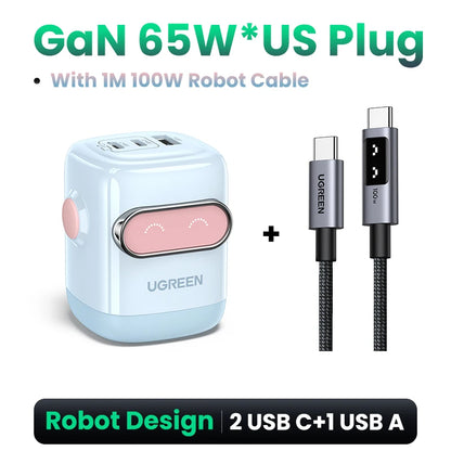 UGREEN 65W 30W GaN Charger US Plug Fast Charger for iPhone